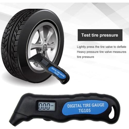 TG105 Digital Car Tire Tyre Air Pressure Gauge Meter LCD Display air pressure gauge Tester for Car Truck Motorcycle Bike