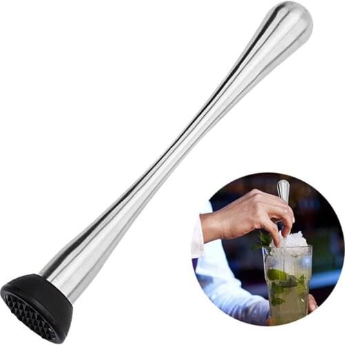 Cocktail Muddler Stainless Steel Multi-purpose Mojito Muddler Drink Muddler Wine Mixing Stick DIY Fruit Juice Muddler
