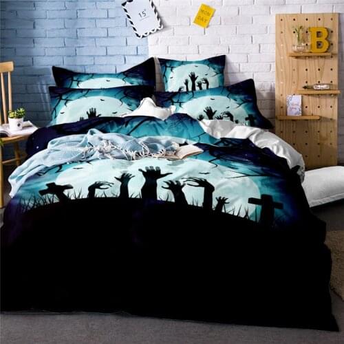 Grim Reaper comforter bedding set King size bed cover bed linen duvet cover cross bat Pillow/Cushion cover Single double textile