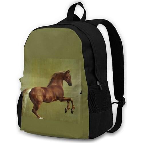 Horse Backpacks Camping Male Print Backpack Sweet Polyester Bags