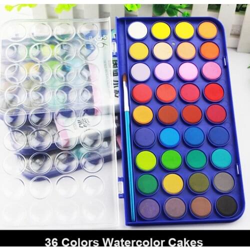 36 colors Solid gouache paint set with water color powder set art supplies in case for kids painting utensils