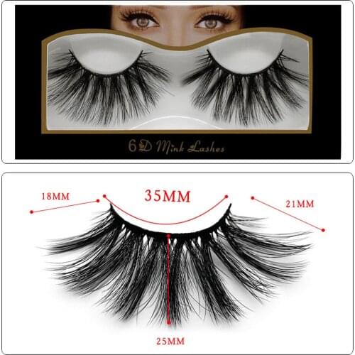 2019 New 25mm 6D Mink Lashes Natural Long False Eyelashes Dramatic Volume Fake Lashes Makeup Eyelash Extension Silk Eyelashes