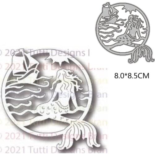 2021 Mermaid New Metal Cutting Dies Photo Album and Planner Die Cut Scrapbooking For Crafts Card Making no Stamps