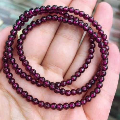 New arrivals natural garnet Bracelet Crystal Candy Bracelets for Women Fashion As Gift 4mm 1pcs