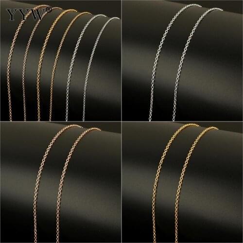 Stainless Steel Necklace Bracelets Making Chain 20m/spool Oval Metal DIY Materials Chain Gold Original Rose Gold Color