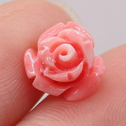 Hot Sale Natural Coral Flower-shaped Beads with Holes for Jewelry Charms Pendant Making DIY Necklace Bracelet Accessories
