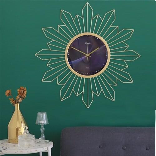 Iron Wall Clock, Living Room Sofa Background Wall Decoration Wall Hanging, Home Entrance Bedroom Wall Decoration
