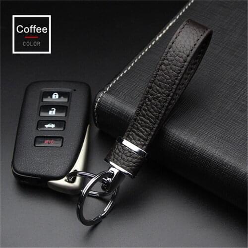 Women Men Luxury Leather Keychain Double Rings Car Key Chain For LAND ROVER FREELANDER 2 3 DEFENDER Key Accessory Keyrings Gifts