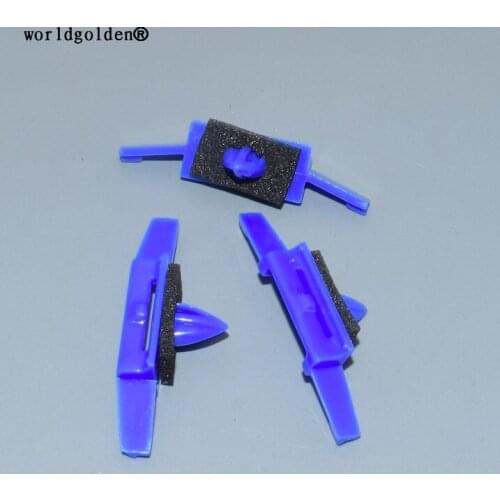 Worldgolden 100pcs plastic clip Drip Moulding Clip for Honda#91528-S01-A01(91528S01A01)