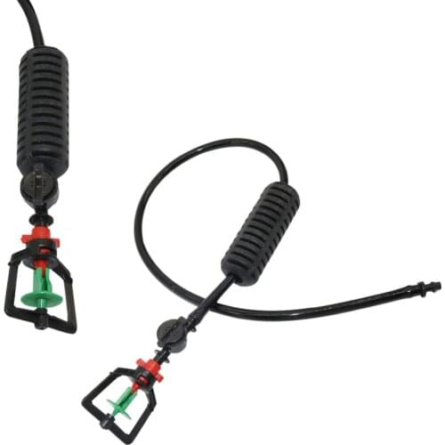 20 Sets 360 Degree Rotating Misting Nozzle Small Drop Mist Drip Sprayer Greenhouse Head Upside Down With Anti-drip 4/7mm Hose