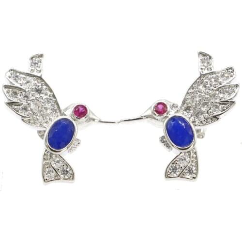 38x22mm Elegant White Pearl White Cubic Zirconia Ladys Wedding Silver Pendant