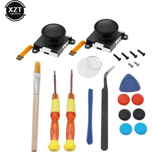 3D Joystick for Nintendo Switch NS joycon Analog Left Right Thumb Stick Joy-Con Controller Repair Kit with Full Repair Tool Set