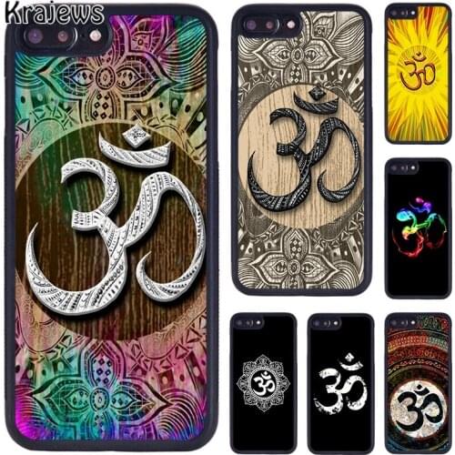 Krajews Aum om Namaste symbol floral zen yoga Phone Case For iPhone 5 6S 7 8 Plus 11 12 Pro X XR XS Max Samsung S6 S7 S8 S9 S10