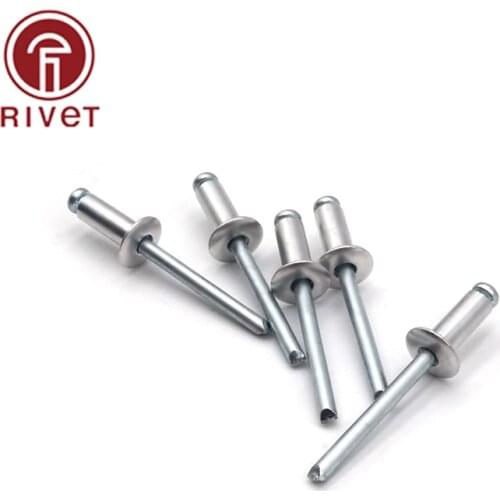 DIN EN ISO 15977 200PCS M4.8 Aluminum And Iron Round Head Multi-Size High-Quality Rivets Blind Rivets