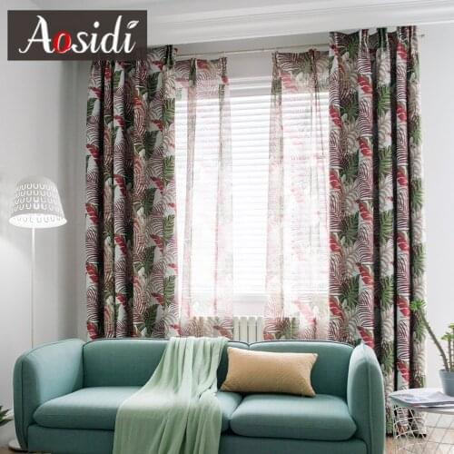 Rainforest Blackout Curtains For Living Room Window Bedroom Curtains Luxury Cortinas Rideaux Blinds Drapes Tend Shading 85