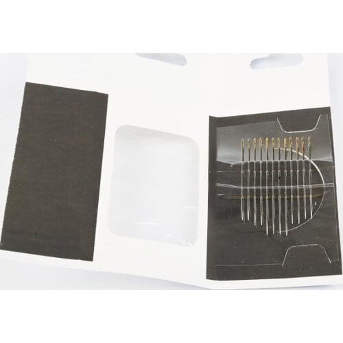 12pcs Blind Needles Gold/Silve Tail Easy Side Opening Hand Sewing Needles Patches Embroidery Tool DIY Needlework Sewing Needles