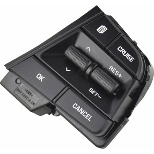 Black Color Car Cruise Control Steering Wheel Buttons Switch 6pins for Hyundai Elantra AD Solaris 2017 2018 1.6L