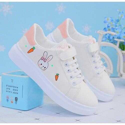 Girls Princess Sneaker Spring Autumn Cartoon Students Casual Shoes Girls Sports Shoes Childrens Kids Soft-Soled Non-Slip Shoes