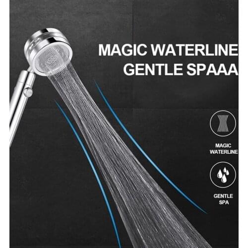 360 Rotated Shower Head Pressurized Turbo Pressure Bathroom Fixture Home Bathroom Hand-held Pressurized Massage Accessories