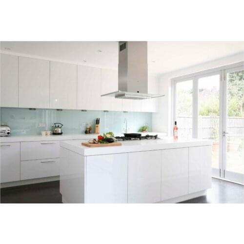 2017 new design 2pac kitchen door with pencil edge modern modular kitchen cabinets customised white kitchen furnitures