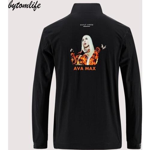 Peter E Nash Ava Max Breathable Jacket Mens Outdoor Zippered Comfortable Light Soft Fashion Casual Back Printing Asian Size