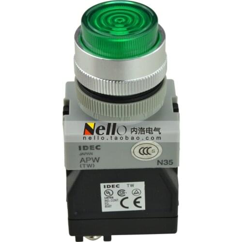 [SA]Genuine Izumi 22mm 220V LED indicator lights with transformer type APW126DG--5pcs/lot