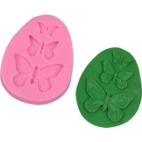 3D Silicone Mold Butterfly Shaped Fondant Cake Mold Soap Mould Bakeware Baking Cooking Tools Sugar Cookie Jelly Pudding Decor