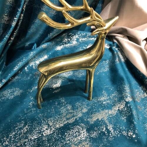 Light luxury velvet bronzing shading curtain living room bedroom high-end atmospheric finished custom curtains