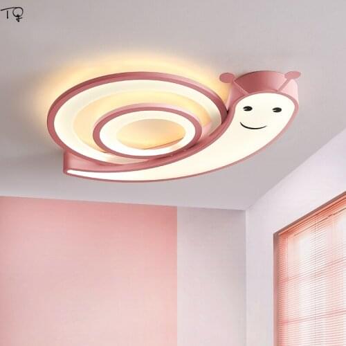 Ultra-thin Snail Ceiling Lights Childrens Room LED Light Fixture Bedroom Nordic Eye Protection Simple Modern Lamps Decor Home