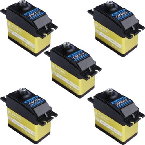 5PCS K-power DMC150 15KG/0.09S High Speed Coreless Motor Micro Standard Digital Servo Motor for RC 600H Helicopter Airplane Car