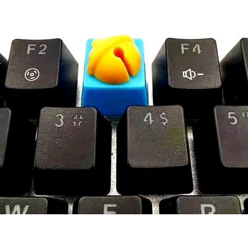 1PC cartoon doraemon tiny bell Anime personality design resin key caps pbt keycaps for mechanical keyboard Cherry MX axis