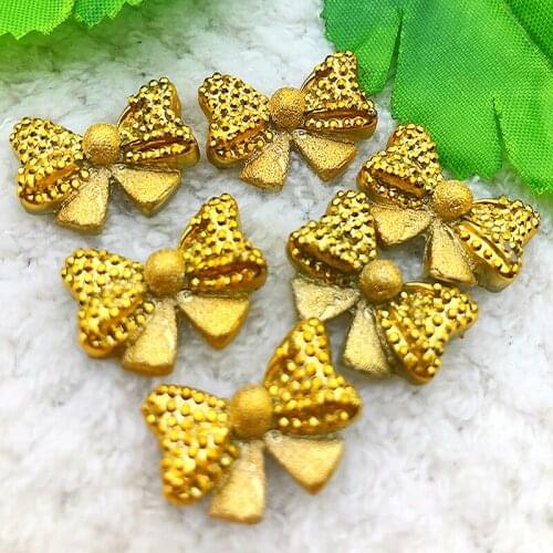 10PCS14mm*22mm White Flatback Bow Tie Resin Rhinestone DIY Decoratio