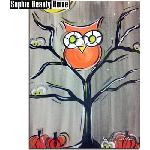 5D DIY Diamond Painting Cartoon Cute Owl On Tree Full Drill Mosaic Rhinestone Cross Stitch Kits Handmade Embroider Crafts 188091