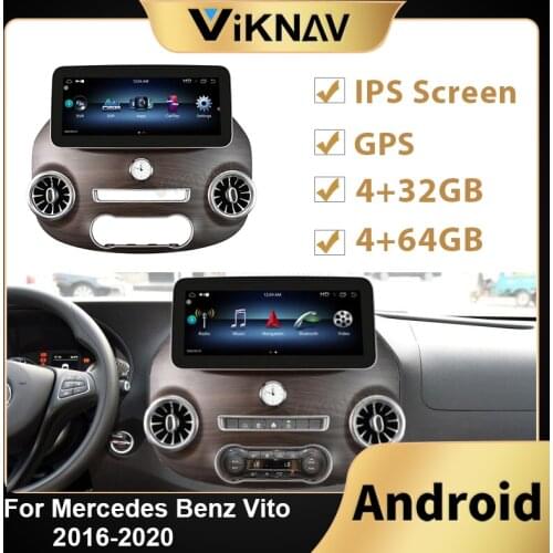 2Din Android Car Radio for Mercedes Benz Vito 2016-2020 Head Unit Vertical Screen Stereo Receiver Multimedia Player Recorder