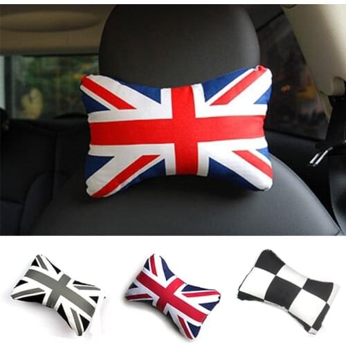 Union jack car Pillows Neck Headrest Pillows Car-styling For mini cooper F54 F60 F55 F56 F57 R61 R60 R59 R58 R57 R55 Countryman