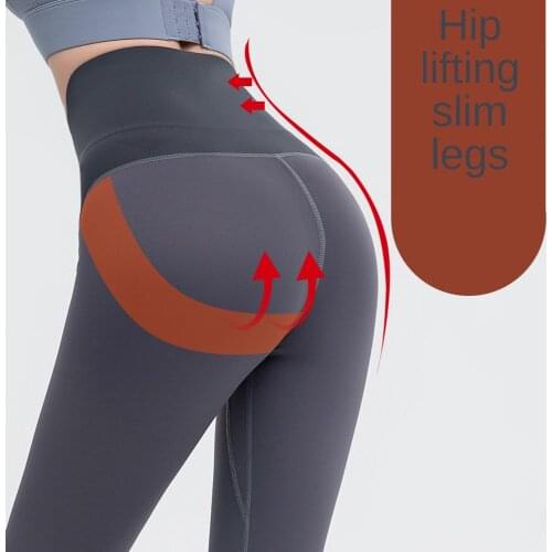 Womens Yoga Pants Pilates Sport Shaping Yoga Legging Pant High Waist Body Building Seamless Fitness Leggings Breasted Abdomen