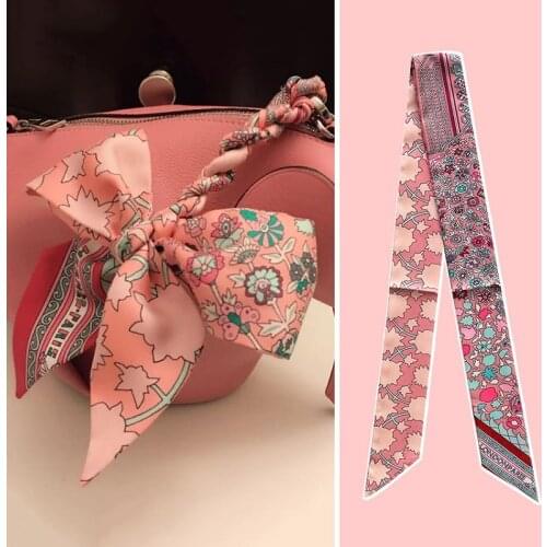 Brand Bag Scarf Female Luxury Ladies Headband Headwear Accessories Long Small Scarf Design Shirt Necktie Belt Headscarf For Girl