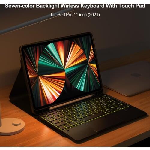 Deutsche Backlit Keyboard Case for iPad Pro 11'' 12.9'' 2021Tablet Cover Backlight German for iPad Pro Bluetooth Keyboard Funda