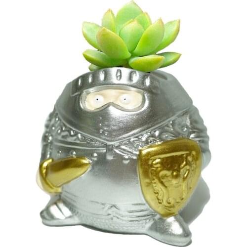 Cartoon Warrior Painted Flower Pot Ceramic Art Vase Planter Desktop Ornaments Home Decor Garden Pot Succulent Pot Plant Pot