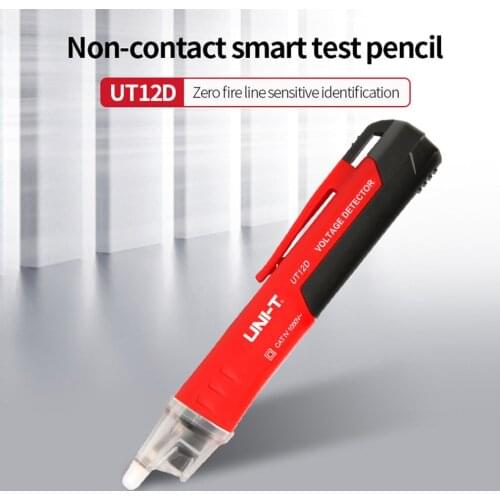 UT12D AC Voltage Detector Non Contact Pen Tester Electric Sensor 24-1000V Voltaje Meter Current Test Pencil Alarm LED Light
