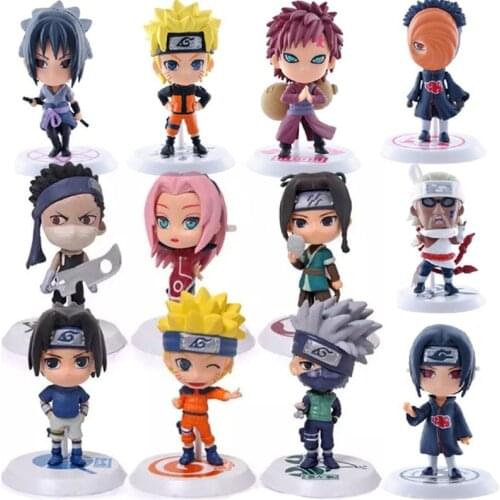 Naruto Figure Anime Action Shippuden Statue 19 Q Version Model 8cm Uzumaki Hatake Kakashi Figma Collectible Toys For Children