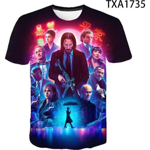 New John Wick 3D T Shirt Men Women Children Casual Streetwear Boy Girl Kids Printed T-shirt Fashion Summer Cool Tops Tee
