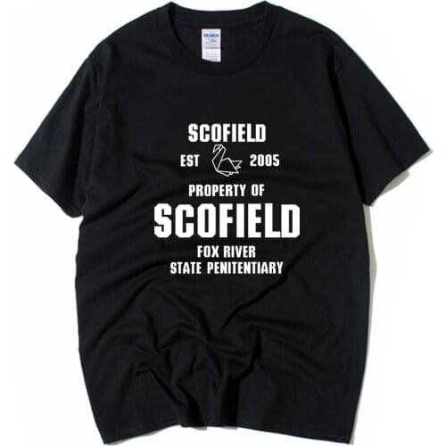 Prison Break Paper Crane EST 2005 Scofield Fox River Boy Man Cotton Short Sleeve T Shirt Summer Couple Clothes ZIIART