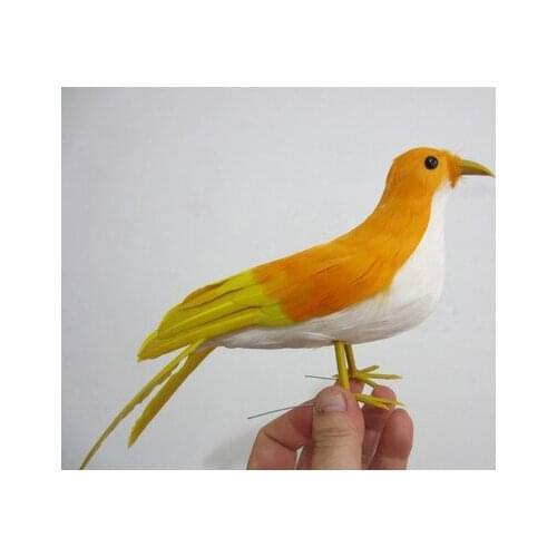 Creative simulation yellow bird model foam&furs cute bird toy gift about 22cm 2853