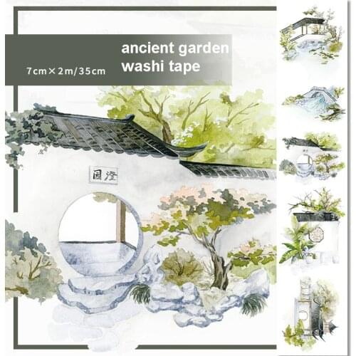 Washi Tape 2M Roll Special Oil Landscape Japanese Paper Decorative Stickers Ribbon School Stationary Supplies