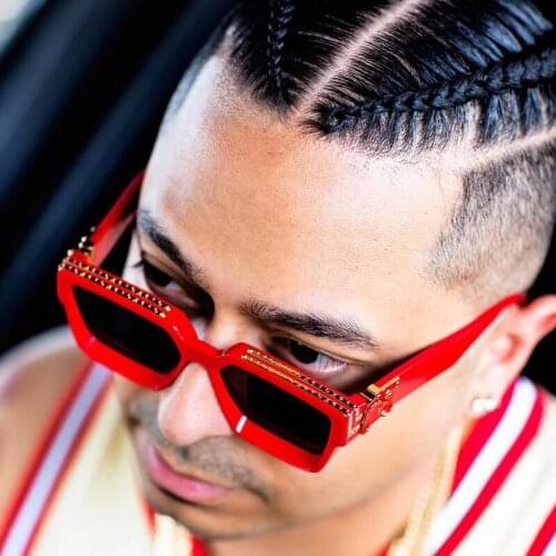 FEISHINI Fashion Cool High Quality Tiny Square Sunglasses Men Trumpet Vintage Ins Luxury Brand Design Sun Glasses Women 2021