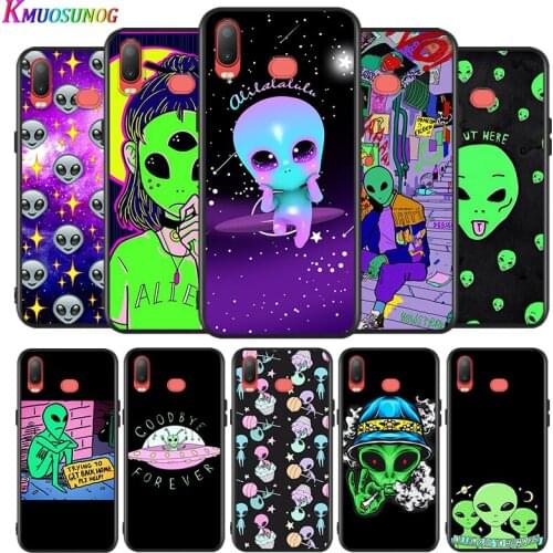 Cartoon Space Alien for Samsung Galaxy A9 A8 Star A750 A7 A6 A5 A3 Plus 2018 2017 2016 Silicone Black Phone Case Soft Cover