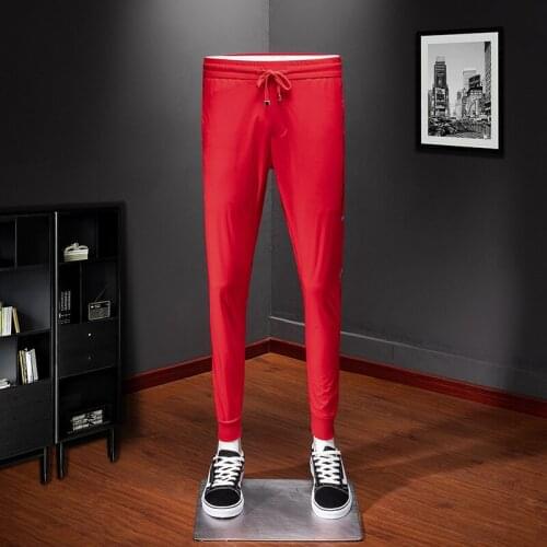 Male Quality Very Good Pant Great Designer Selection Men Pants Elastic Waist Pattern Classic Long Length Casual Trousers 1013