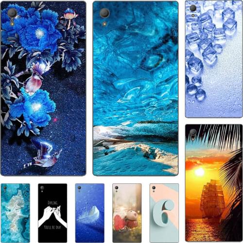 For Sony Xperia X F5121 Dual F5122 5.0" Cover Fashion Cool Cartoon Flower Capa Soft Silicone TPU Case