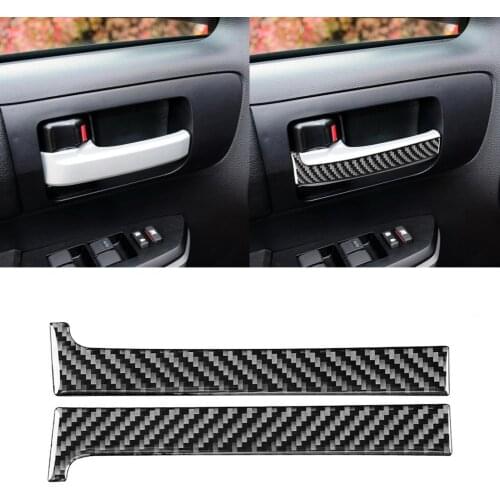 Carbon fiber adhesive inner door handle panel decoration sticker 2014-2018 Tundra Interior Stickers наклейки на авто chevrolet